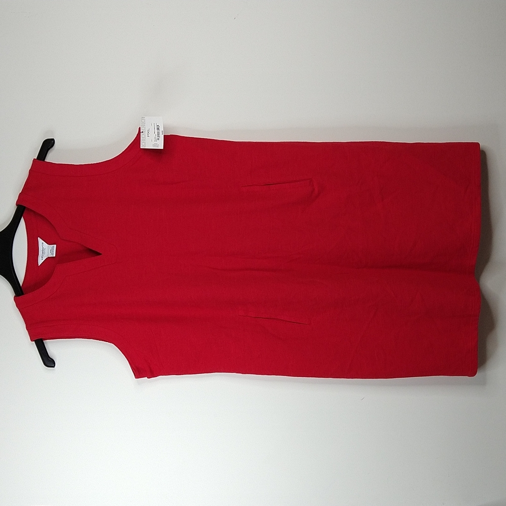Women Red Sleeveless Sheath Dress Size: PXL